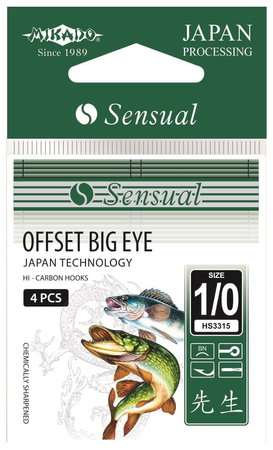Haczyki Mikado Sensual - OFFSET BIG EYE Nr. 1 BN - 5szt.