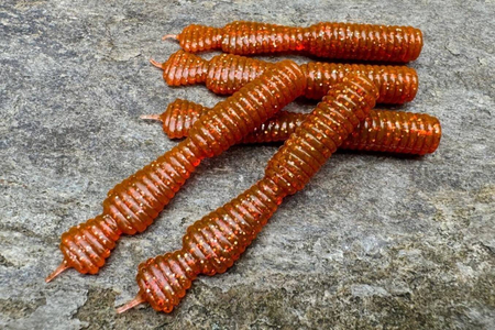 Guma Great Fish GF2 Leech 6cm | Motor Oil Red | bezzapachowy | 10 szt.