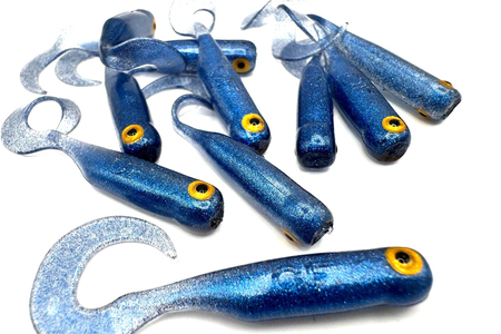 Guma Great Fish GF1 Twister 4,9cm | Blue Pearl | rybny | 10 szt.