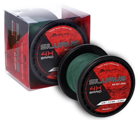 Plecionka Mikado SILURUS 4 X BRAID 0,40mm | 34,90kg | 600m| zielon