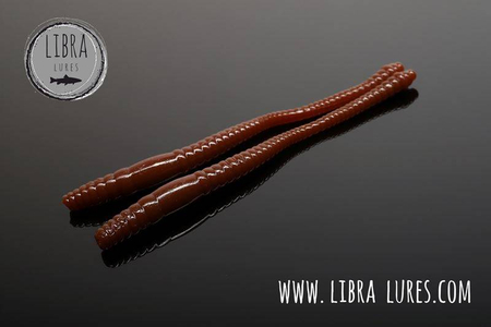 Przynęta Libra Lures Dying Worm 8cm | 038 - Brown | ser | 12 szt.