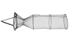 Siatka Mikado z metalowymi obręczami wym. 40/35cm x 120cm