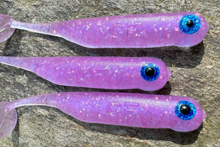 Guma Great Fish GF1 4,9cm | Glitter Light Purple | bezzapachowy | 10 szt.