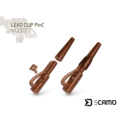 Klips bezpieczny Delphin sCAMO PinC WOODZ 10 szt