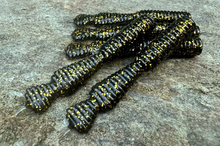 Guma Great Fish GF2 Leech 6cm | Black&Gold | rybny | 10 szt.