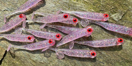 Guma Great Fish GF1 4,9cm | Glitter Pink | rybny | 10 szt.