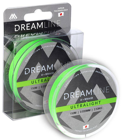Plecionka Mikado DreamLine Ultralight fluo green | 0,058mm | 4,43kg | 150m