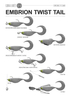 Przynęta Libra Lures Embrion Twist Tail 1.75" | 4.5 cm | 033 - Motor Oil Brown | 12 szt.