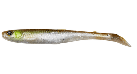 Guma Savage Gear Slender Scoop Shad 13cm | Green Silver
