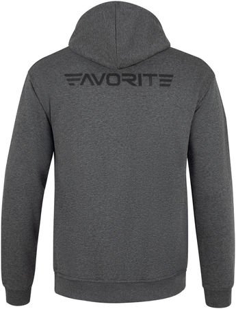 Bluza z kapturem Favorite Black logo dark grey melange | rozm. L