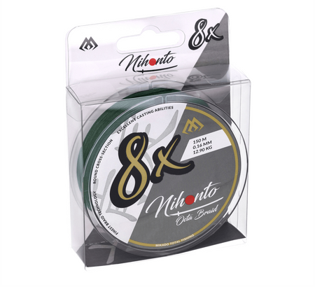 Plecionka Mikado Nihonto Octa Braid 0,26mm | green | 150m