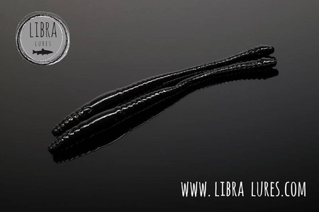 Przynęta Libra Lures Dying Worm 8cm | 040 - Black | kryl | 12 szt.