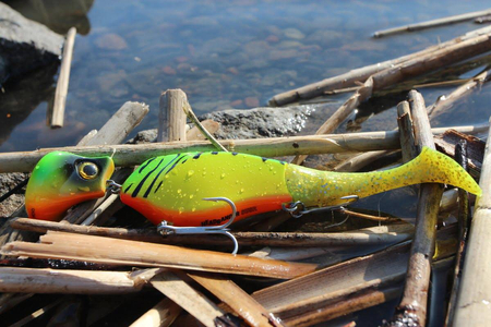 Headbanger Shad 22cm - Firetiger Stealth - Tonący