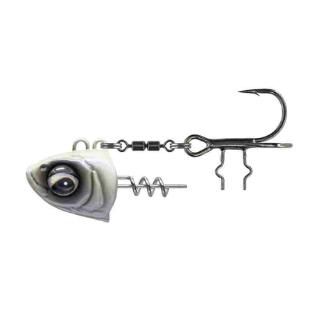 Główka z wkrętką Savage Gear Monster Vertical Heads 80g | #1/0 | Pearl White