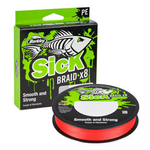 Plecionka Berkley Sick Braid 8 Red 0.12mm | 11.2kg | 150m