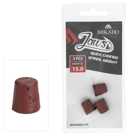 Wymienne obciążenie do wkrętów Mikado Jaws Quick Change Spiral - 15g - 3szt.