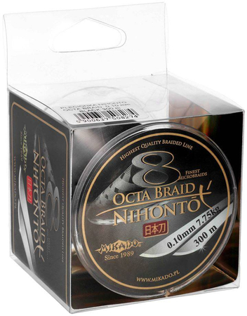 Plecionka Mikado Nihonto Octa Braid 0,10 mm | black | 300m