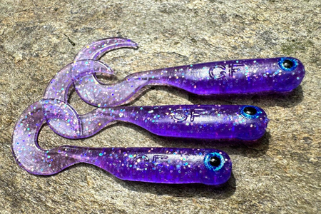 Guma Great Fish GF1 Twister 4,9cm | Glitter Light Purple | krewetkowy | 10 szt.