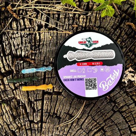 Guma Great Fish GF2 Baby Leech 3,3cm | Dżejsiok Special Edition| bezzapachowy | 21 szt.