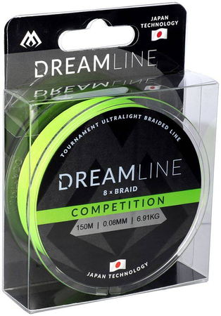 Plecionka Mikado DreamLine Competition fluo green | 0,10mm | 8,73kg | 150m