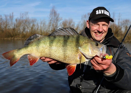 Guma Savage Gear Cannibal 6,8cm | Green Pearl Yellow