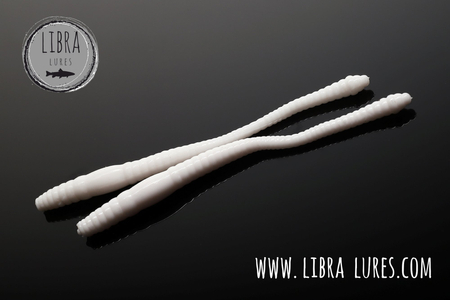 Przynęta Libra Lures Dying Worm 8cm | 001 - White | kryl | 12 szt.