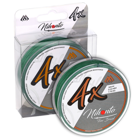 Plecionka Mikado Nihonto Fine Braid 0,25mm | green | 300m