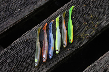 Zestaw gum Savage Gear Slender Scoop Shad 11cm | Clear Water Mix | 4szt