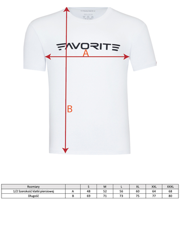 T-shirt Favorite Black Logo - Biały - rozmiar M
