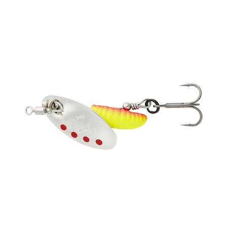 Obrotówka Savage Gear Grub Spinners #0 | Silver Red Yellow
