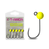 Główka jigowa wolframowa Delphin T-AREA BL / 4.6mm / 0.9g / #6 / 5 szt. - fluo żółta