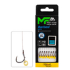 Przypony do methody Mikado MF14 z gumką - hak z zadziorem nr 6 / plecionka: 0.16mm / 10cm / 8szt.