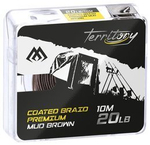 Plecionka przyponowa w otulinie Mikado Coated Braid Premium Mud-Brown| 20lb| 10m 
