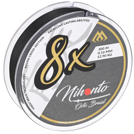 Plecionka Mikado Nihonto Octa Braid 0,16 mm | black | 300m