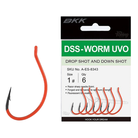 Haczyki BKK DSS-Worm UVO | #2/0 | 5 szt.