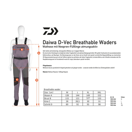 Wodery Daiwa D-Vec Breathable Waders rozm. M