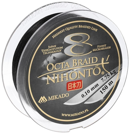 Plecionka Mikado Nihonto Octa Braid 0,10 mm | black | 150m
