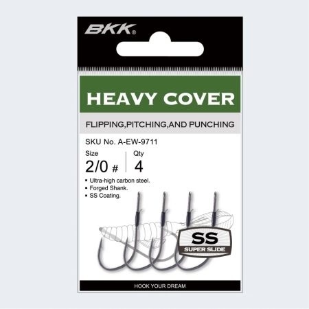 Haczyki BKK HEAVY COVER | Flipping Hook | #5/0 | 4 szt.