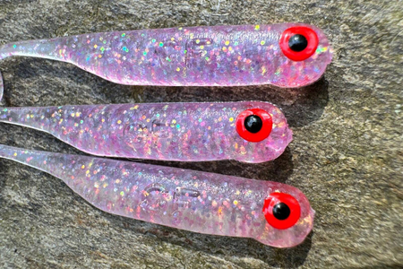 Guma Great Fish GF1 4,9cm | Glitter Pink | bezzapachowy | 10 szt.