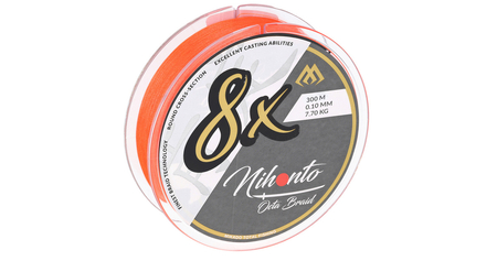 .Plecionka Mikado NIHONTO OCTA BRAID / 0.40mm/39.8kg/300m - FLUO POMARAŃCZOWA - op.1szp.