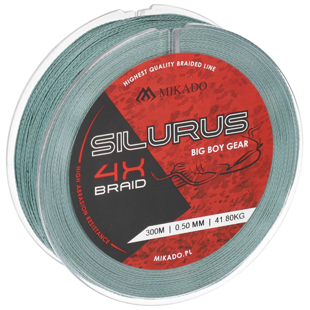 Plecionka Mikado SILURUS 4 X BRAID 0,35mm | 33,40kg | 300m| zielona