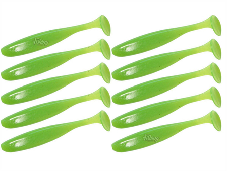 Guma Keitech Easy Shiner 3" | 7,6cm |  #026 Clear Chartreuse Glow | 10 szt.