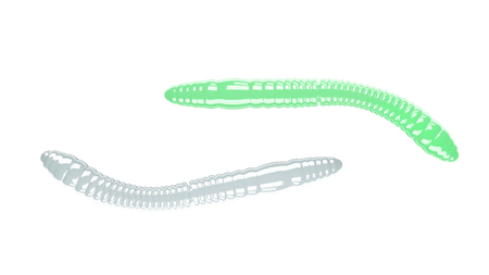 Przynęta Libra Lures Fatty D'Worm 6.5cm | 000 - Glow UV Green | ser | 10 szt.