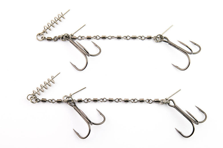Dozbrojka Double Stinger Vis Vangen do gum 22cm+ | 3+5x Krętlik | Kotwica 2/0 | 2 szt.