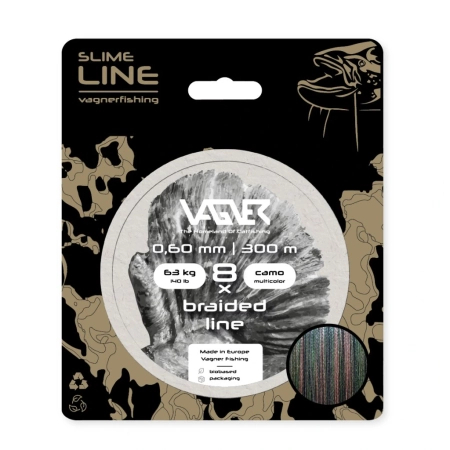 Plecionka sumowa VAGNER Braided Slime Line / 0.60mm / 63kg / 300m / Multikolor 