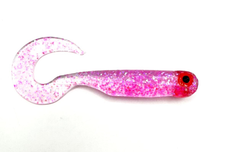 Guma Great Fish GF1 Twister 4,9cm | Glitter Pink | rybny | 10 szt.