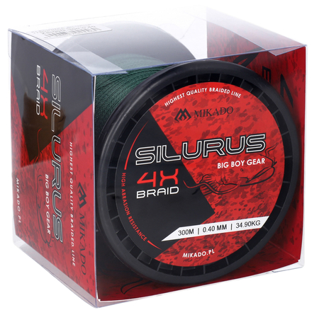 Plecionka Mikado SILURUS 4 X BRAID 0,40mm | 34,90kg | 300m| zielona