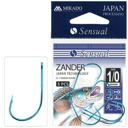 Haczyki Mikado Sensual - ZANDER Nr 3/0 - 5szt.