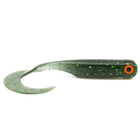 Guma Great Fish GF1 Twister 4,9cm | Magic Green | krewetkowy | 10 szt. | Dżejsiok Special Edition