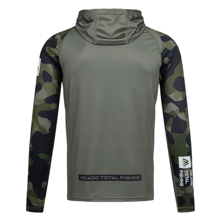 Bluza Mikado z kapturem i kominem | z filtrem UPF | Green Camo | rozm. XL